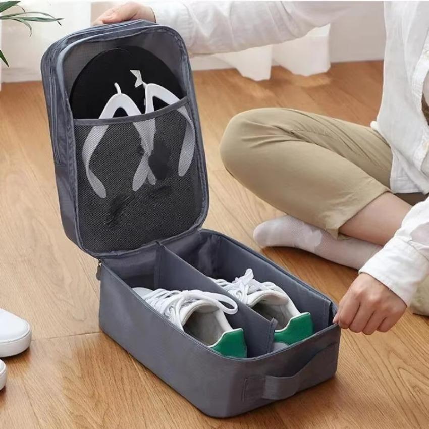 1 Pcs Travel Waterproof Organizer Pouch Shoe Organizer Accessories Household Dustproof Oxford Portable Folding Shoes Storage Bag