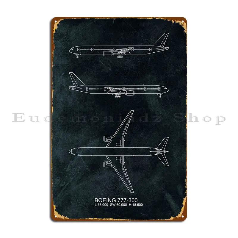 

Boeing 777 300 Metal Signs Create Party Wall Plaque Design Mural Tin Sign Poster 20x30cm