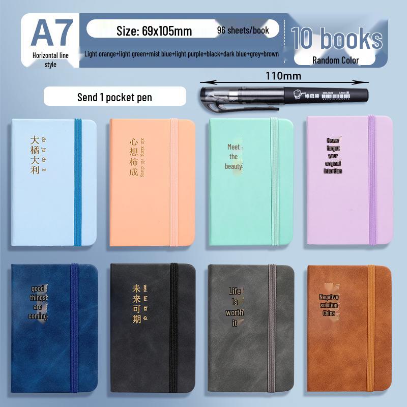 A7 Mini Pocket Notebook - Portable, Simple Style, High Value Memo Pad