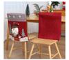 1pcs 3D Cartoon Santa Claus Christmas Chair Backrest Cover Set Fabric Dining Decor for Holiday Setup Household Supplies