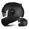 ILM Motorcycle System with Detachable UV Protection Shield and Inner Compatible with All Engine Asian Fit Model Size Full-Face Helmet, SG/PSC