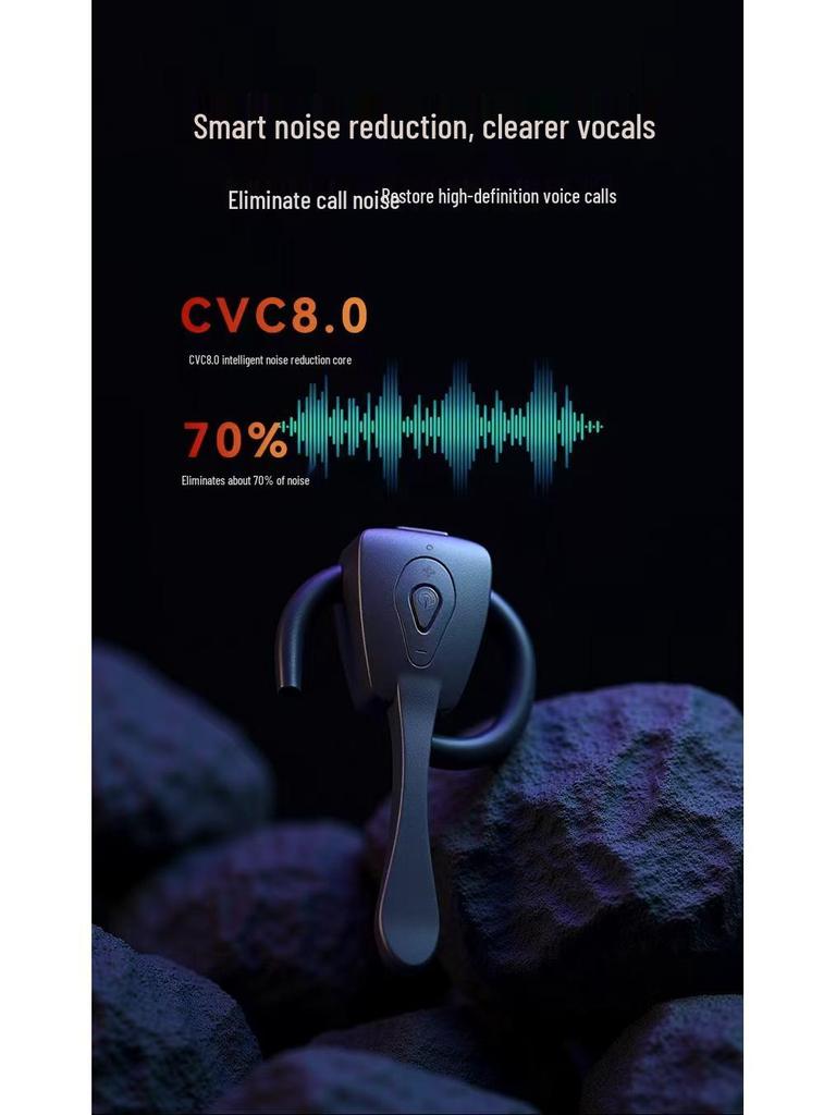 2025 Bluetooth In-Ear Earphones: Long Standby, Noise Reduction, Compact Ear-Hook Design for Drivers and Riders