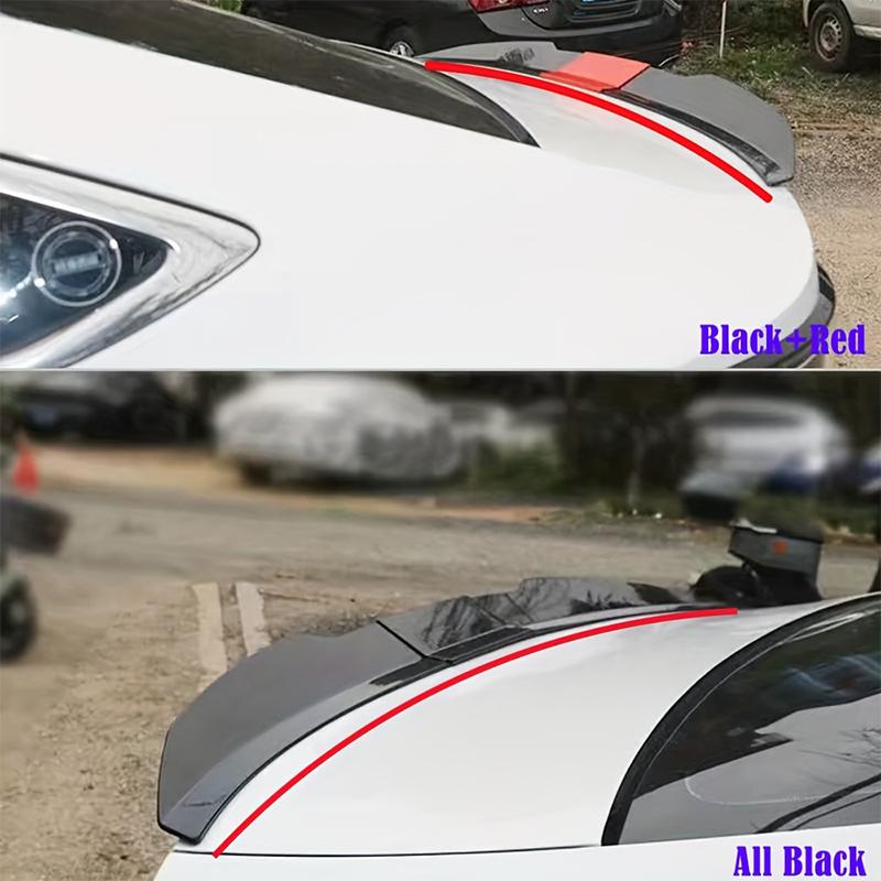3-Section ABS Rear Trunk Spoiler 115-125cm Adjustable Sports Decor Top Wing Car Parts