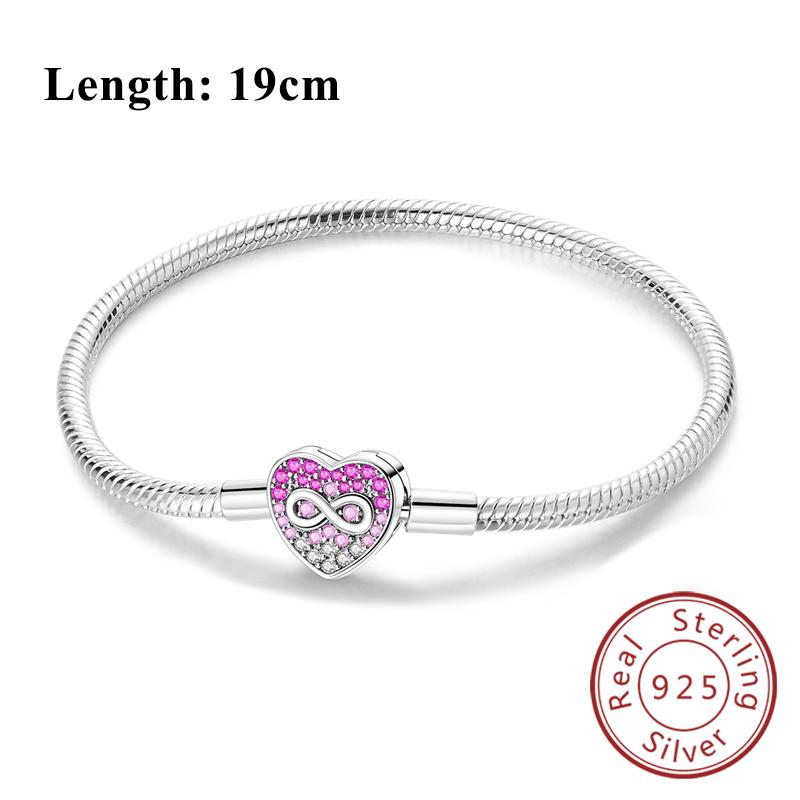 Bracelet Original Copper Charms Bracelet 17-20Cm Heart Bracelet For Women Bracelet Charms Birthday Jewelry Gifts