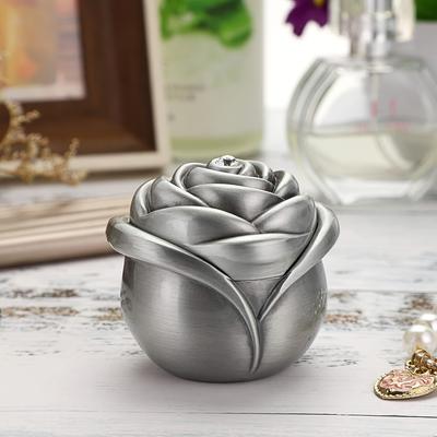 1 Pc Rose Shape Vintage Caixa de Jóias Trinket Armazenamento Prateleira Caixa Lembrança Anel Gerente Caixa Brinco Colar Caixa Jumbo Presente de Ano Novo