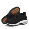 Fashion Women Platform Shoes Knitted Running Sports Shoes Anti-slip Air-cushion Sneakers Breathable Mesh Dancing Traveling Shoes