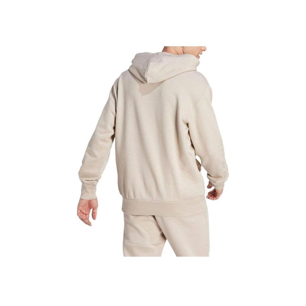 adidas Essentials French Terry Big Logo Hoodie Beige Blue Men IJ8584