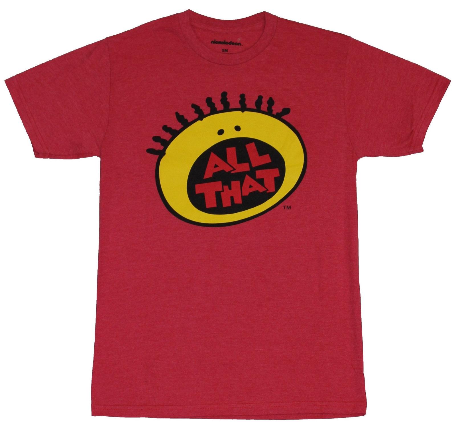 All That (Nickelodeon) Adult New T-Shirt - Yellow Face Classic Logo Pic M