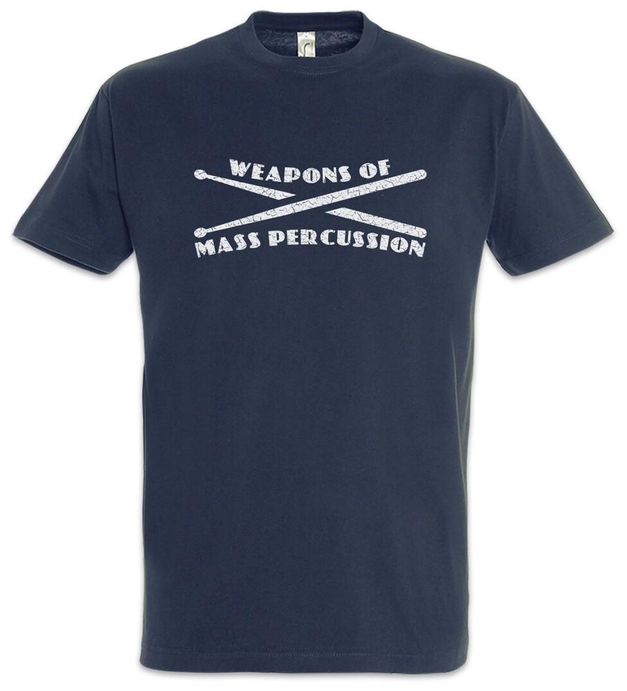 Weapons Of Mass Percussion T-Shirt Fun Band Drum Sticks Drummer Drumms N Bass