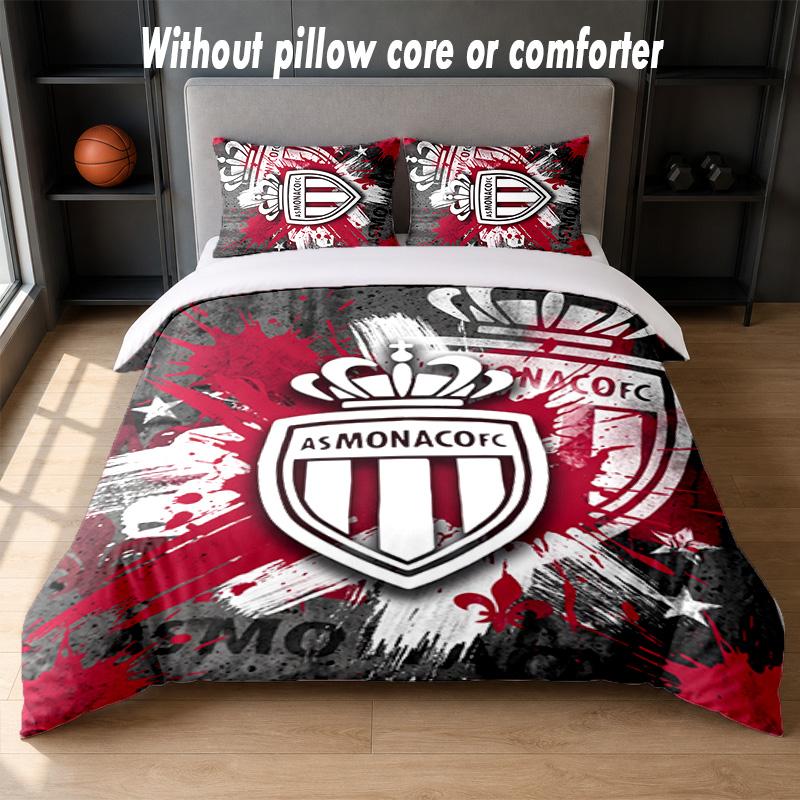 Monaco FC Design Bed Bedding Set 1 Duvet Cover + 2 Pillowcases Soft Breathable Household Bed Linens