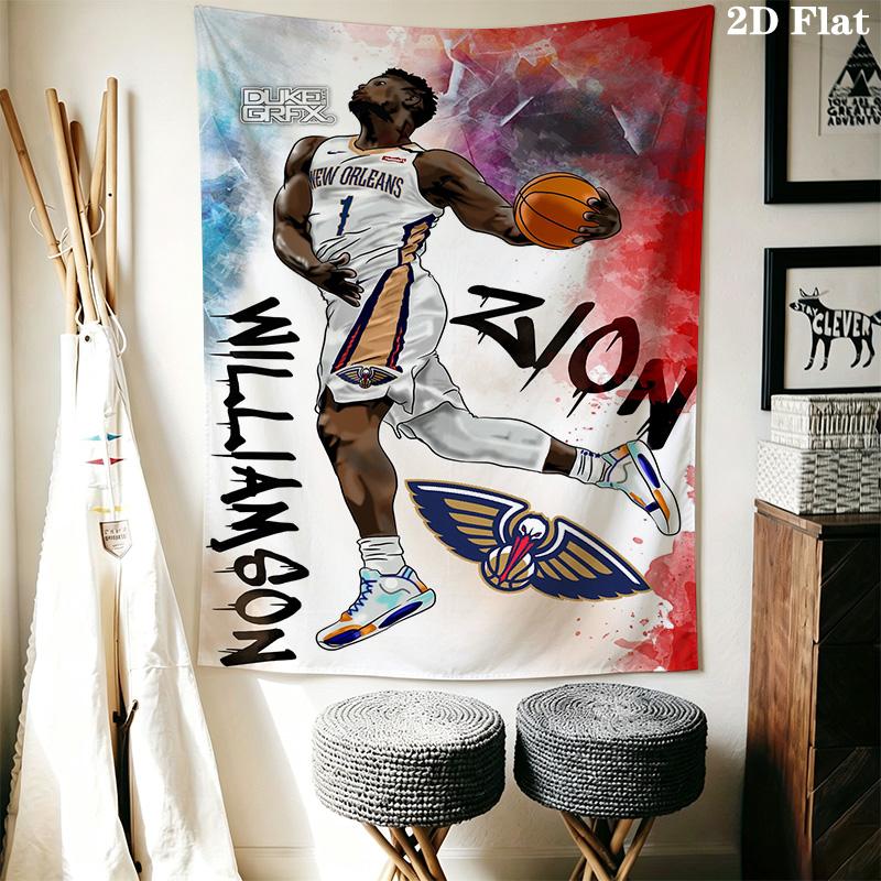 Zion Williamson Power Poster Threepiece Set 1 Duvet Cover 2 Pillowcase Without Core Soft And Comfortable Bedding Set