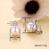 Huajie Light Luxury Imitation Pearl Earrings Woman Elegant Inlaid Bright Zirconia Stud Earrings Banquet