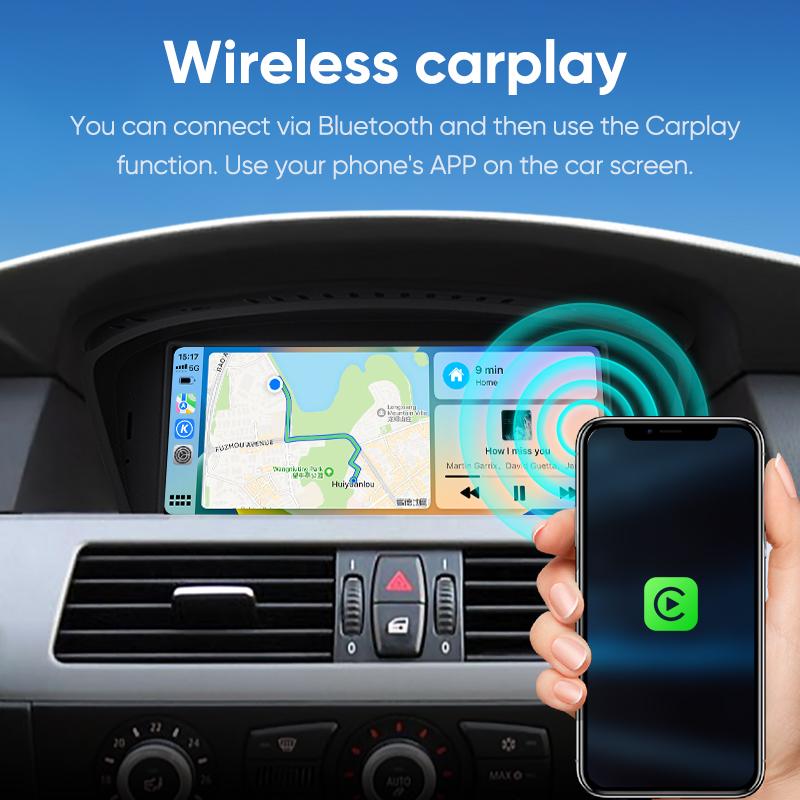 Ainavi 8,8palcové autorádio pro BMW řady 5 E60 E61 E90 E91 multimediální bezdrátové carplay android auto hlavní jednotka systém CCC CIC