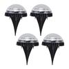 4Pcs Solar Ground Lights Waterproof Color Gradient 8 LEDs Disk Solar Deck Lights for Outdoors