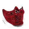 Handcrafted Half-Face Masquerade Mask Sparkling Punk Rock Style Cosplay Mask Horror Style Rhinestone Mask