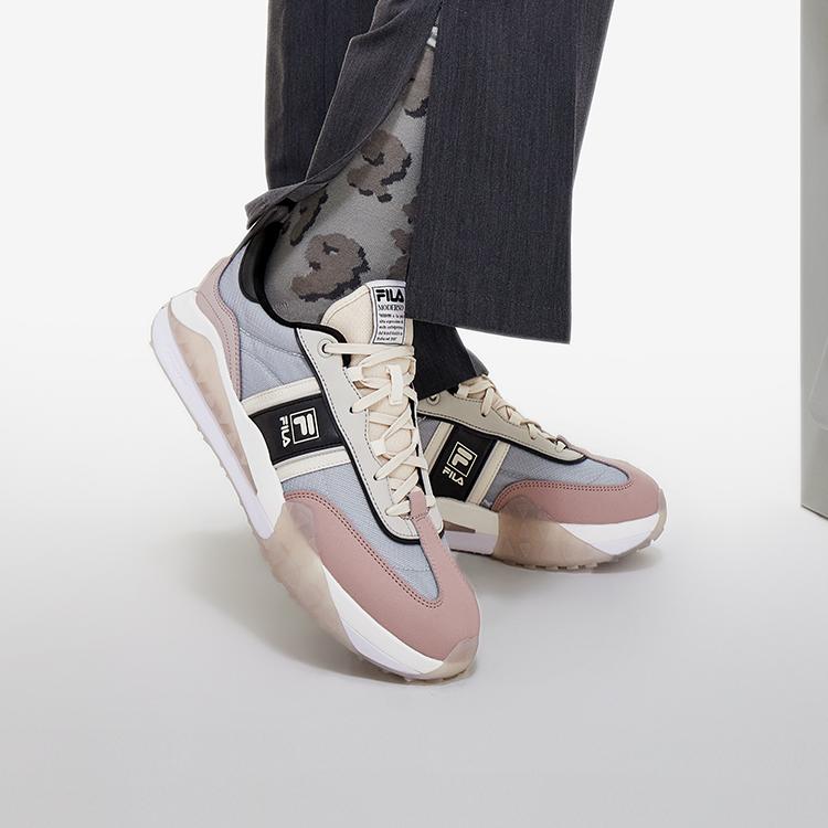 New FILA Brick Low Top Casual Shoes Women's Gray Pink F12W231125FAF