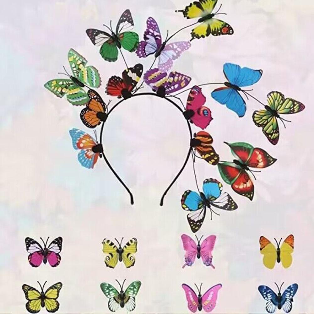 Glow Simulation Butterfly Headband Korean Style Fairy Headband Hair Accessories  Halloween Costume