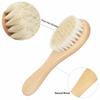 Kingsie Baby Hairbrush and Comb Set, 2-Piece Set, Natural Wood and Goat Hair Brush, Newborn Baby Hair Care, Baby Shower Gift