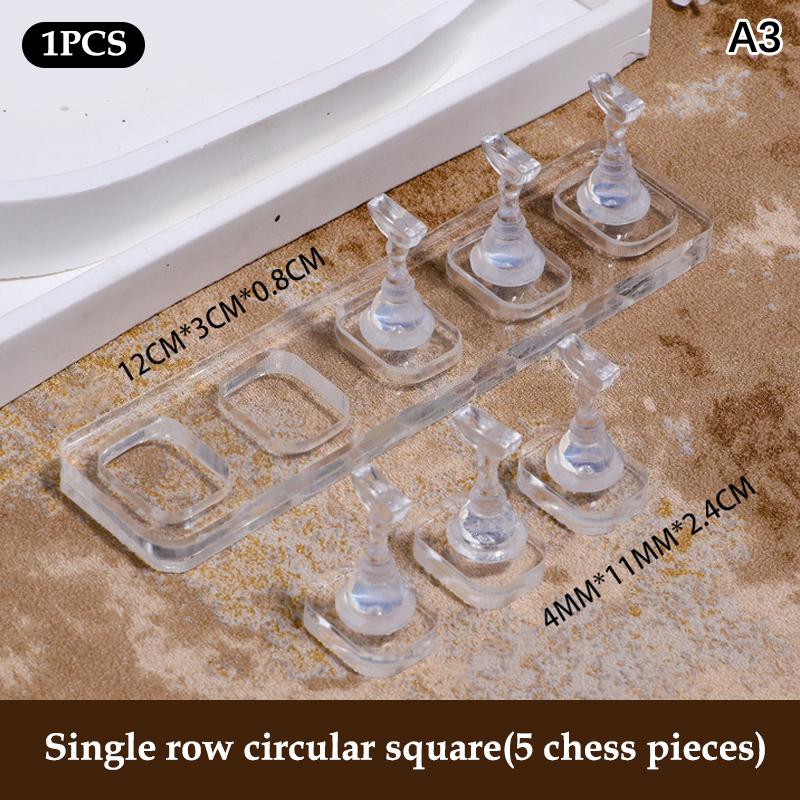 Non-Magnetic Acrylic Cartoon Bear Love Shape Nail Stand False For Cat Eye Gel Press On Nails Display Stand Tips Holder