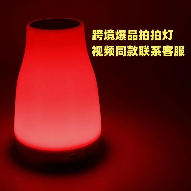 DurableTouch 13colour Night Light Remote Control Wood Grain Desk Lamp Bedroom Bedside Lamp Colorful Ambient Light