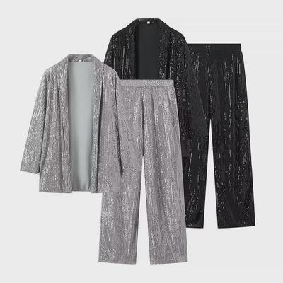 2024 Spring Women’s Sequin Loose Casual Suit Set