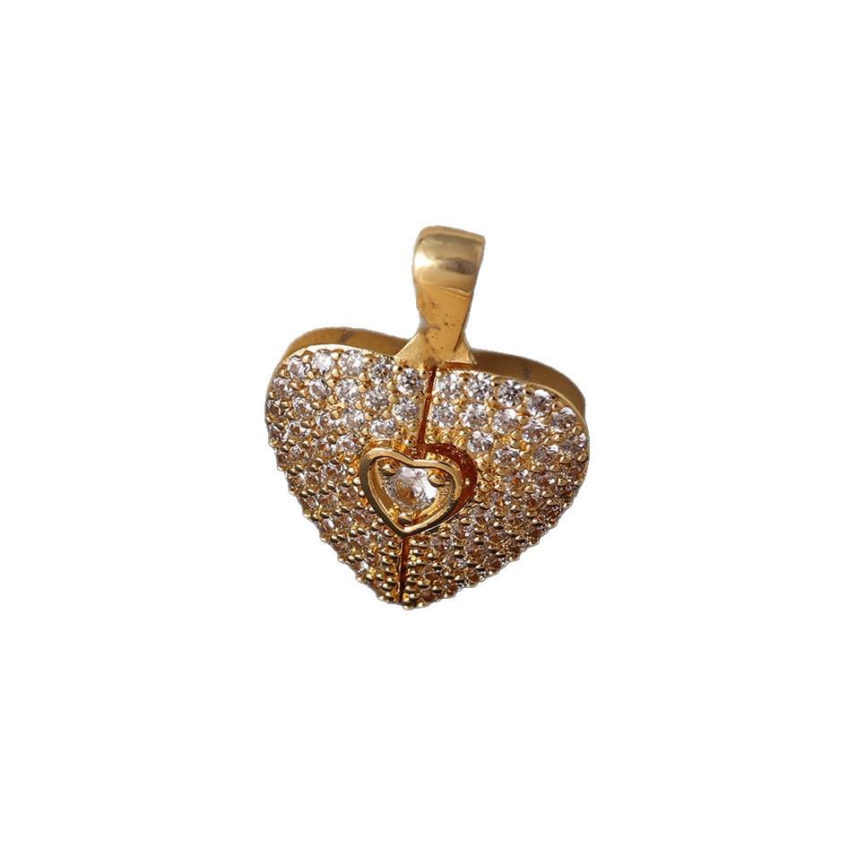 New Luxury Electroplated Openable Heart Pendant Clavicle Chain for Women