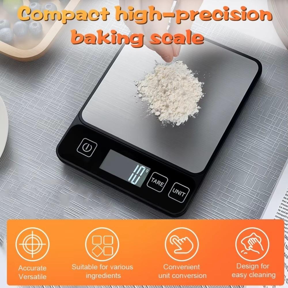 Stainless Steel Electronic Scale High Precision Digital Kitchen Scale LCD Digital Scale  Cooking