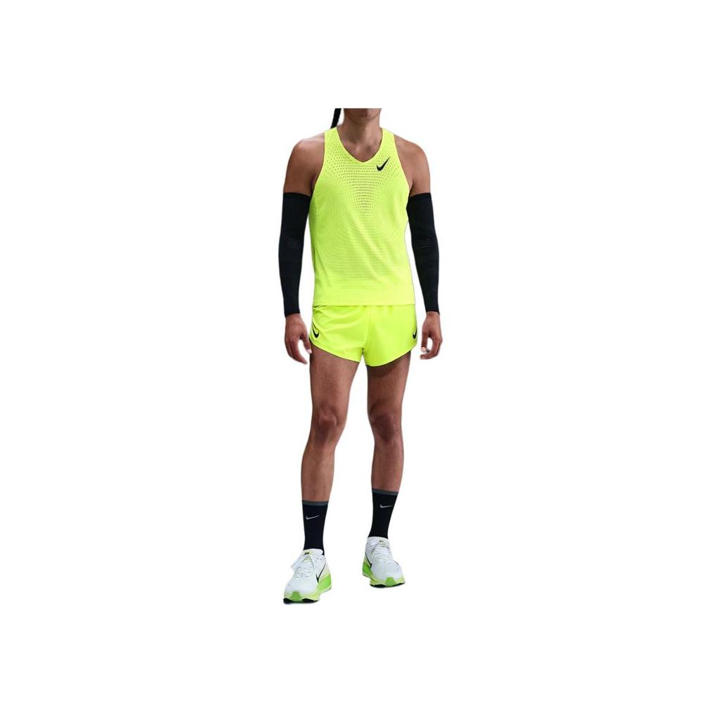 Nike Aeroswift Dri-Fit Adv Round Neck Sleeveless Running Vest Men Tops Fluorescent-Yellow FN4231-702