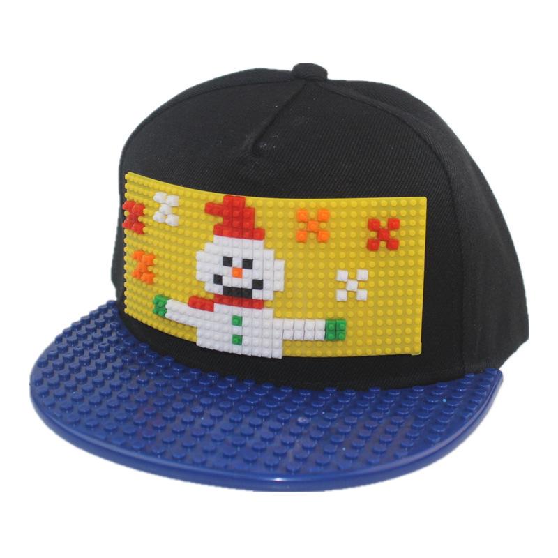 

DIY Pixel Building Block Santa Hat: Parent-Child Christmas Baseball Cap Child (52-56cm)