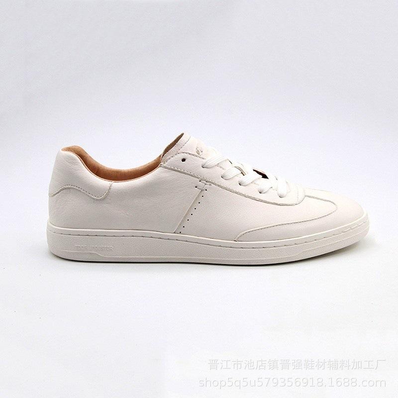 

Туфли из ретро телячьей кожи высшего слоя, мужские, легкая роскошь, универсальные, мужские повседневные туфли, спортивные классические белые кеды 45 белый