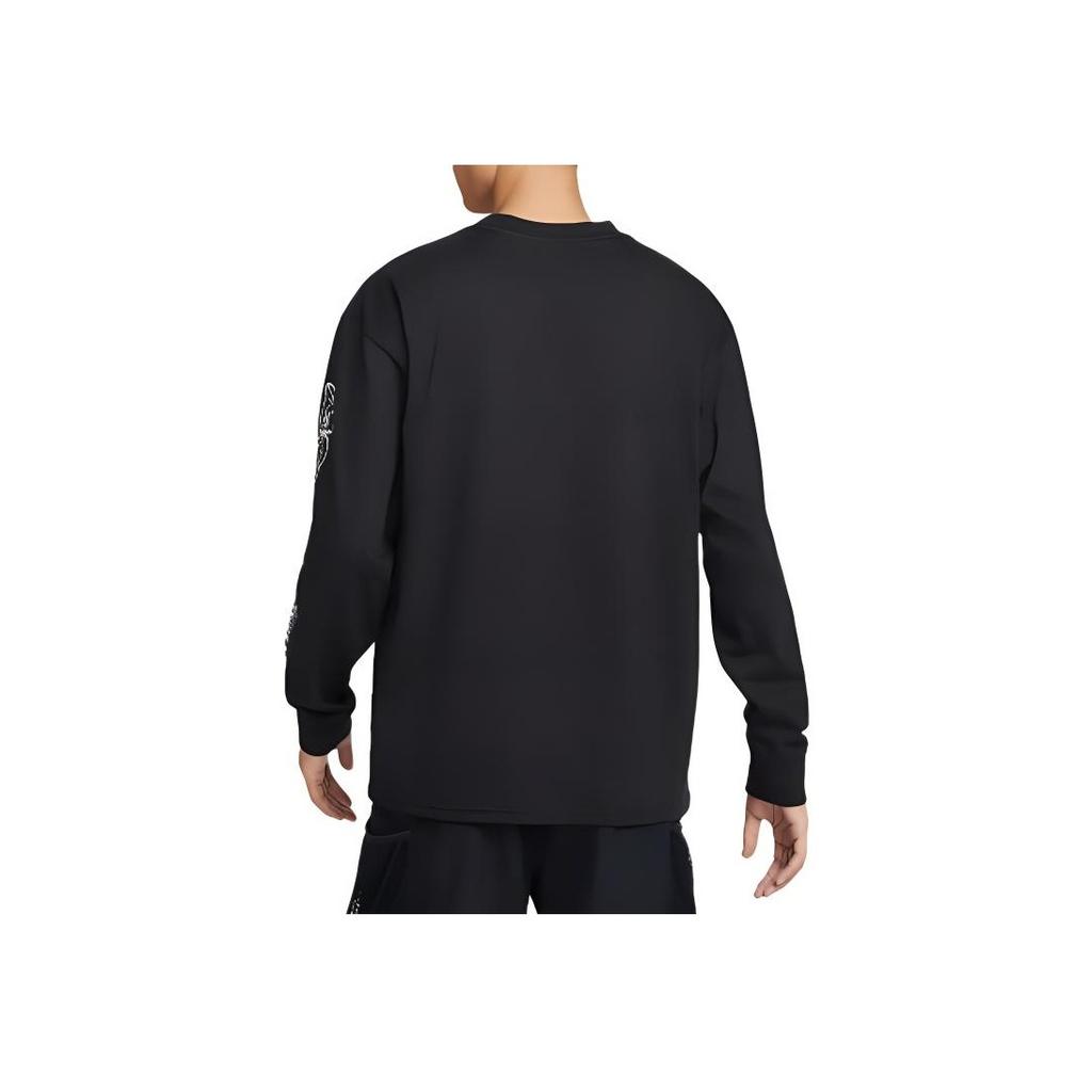 Nike ACG Letter Print Comfortable Casual Loose Long Sleeve T-Shirt Men Tops Black FV3487-010