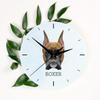 Boxer, German Boxer I – Geometric wall clock with a picture and the brand name Art-Dog | Art-Dog