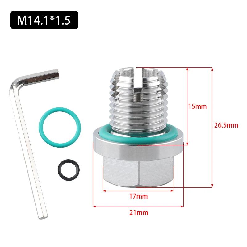 M10.4 / M12.1 / M14.1 / M16.1 / M18.1 Oil Drain Plug Oversize Piggyback Self Tapping Oil Pan Thread Repair Kit Silver