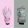 New Children Ski Gloves Girls Warm-Keeping Cartoon Pink Gloves Boys Cotton Waterproof Touchscreen Sports Gloves 9-15Y