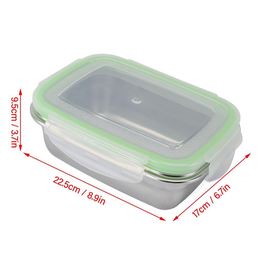 Food Storage Container Multifunctional Space Saving 304 Stainless Steel Food Storage Box Easy To Clean for Camping for Kitchen