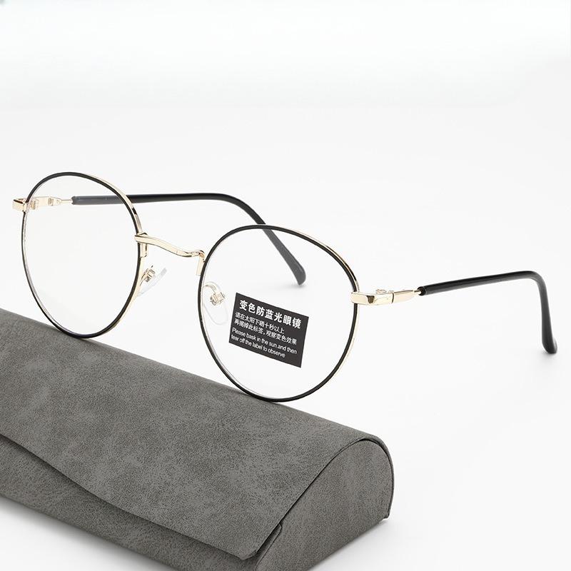 

Ретро серые очки с защитой от синего света и излучения для мужчин и женщин, корейская версия, модные фотохромные очки anti blue light