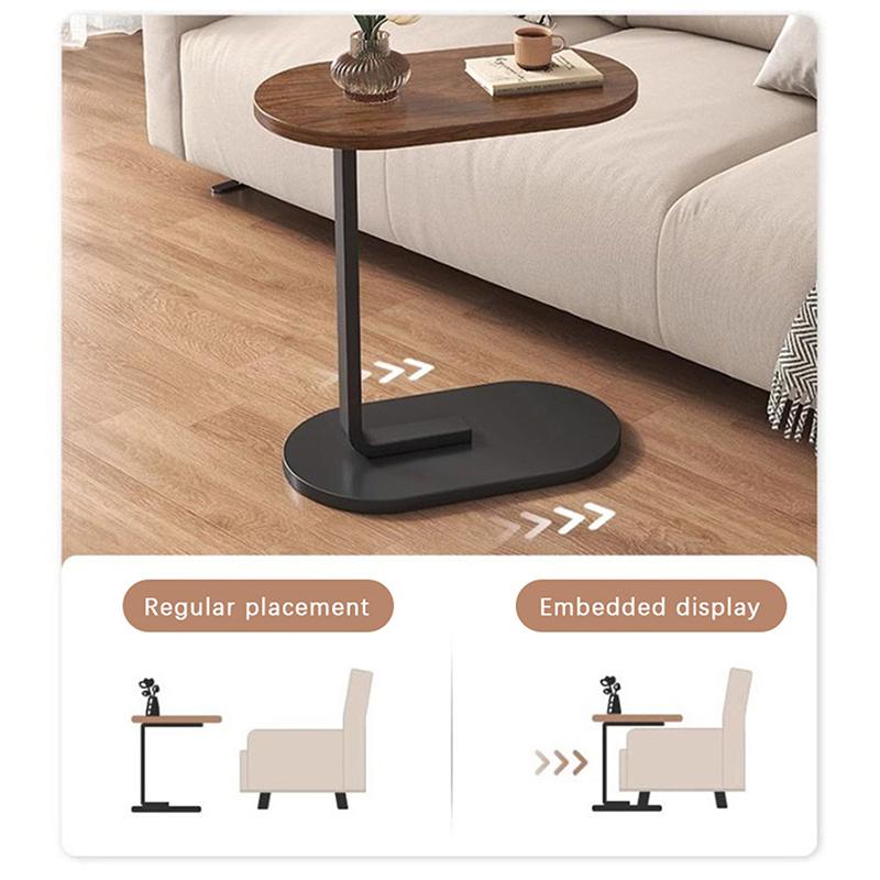 C Shaped Side Table Modern Light Luxury Style Small Coffee Table Living Room Portable Household Compact Tea Table