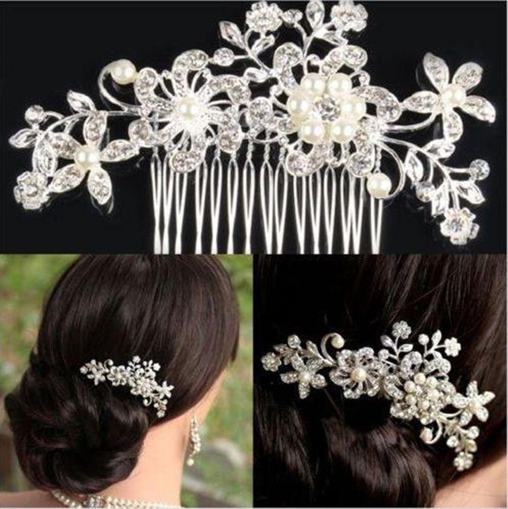 Hair Accessories Women Wedding Bridal Pearl Hair Comb  Hairpin Fashion Jewelry Hairclip
