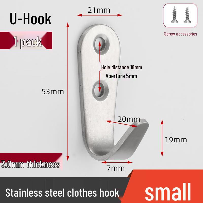 

Outdoor Heavy-Duty Stainless Steel U-Hooks Set