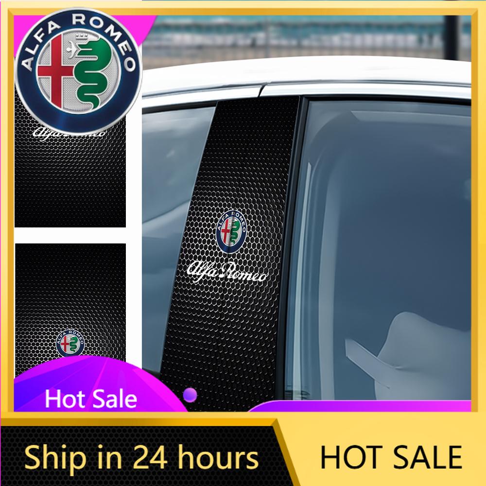 Car Stickers For Alfa Romeo Car B-pillar Sticker Vinyl Waterproof DIY Auto door post decals For Alfa Romeo Giulietta GT 159 147