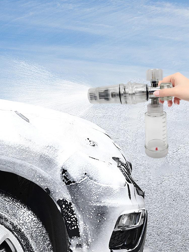 100ml Soap Foam Spray Bottle Adjustable Pressure Washer Gun with 5 Nozzle Tips Foam Spray Pot for Cleaning Cars SUVs