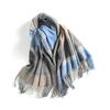 Winter Plaid Wool Scarf Women's New Warm and Fashionable Pure Wool Scarf To Prevent Cold Simple and Versatile Tassel Scarf