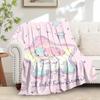 1pc Little Twin Stars Cute Cartoon Character Home Decor Blanket - Seasonal Universal Cozy Washable Gift, Suitable for All Ages, Suitable for