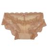 French Lace Satin Low-Waist Sexy Panties for Women with Cotton Crotch, Breathable and Stylish Design