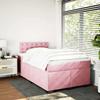 Maison Exclusive - Sommier à lattes de lit avec matelas Rose 120x200 cm Velours