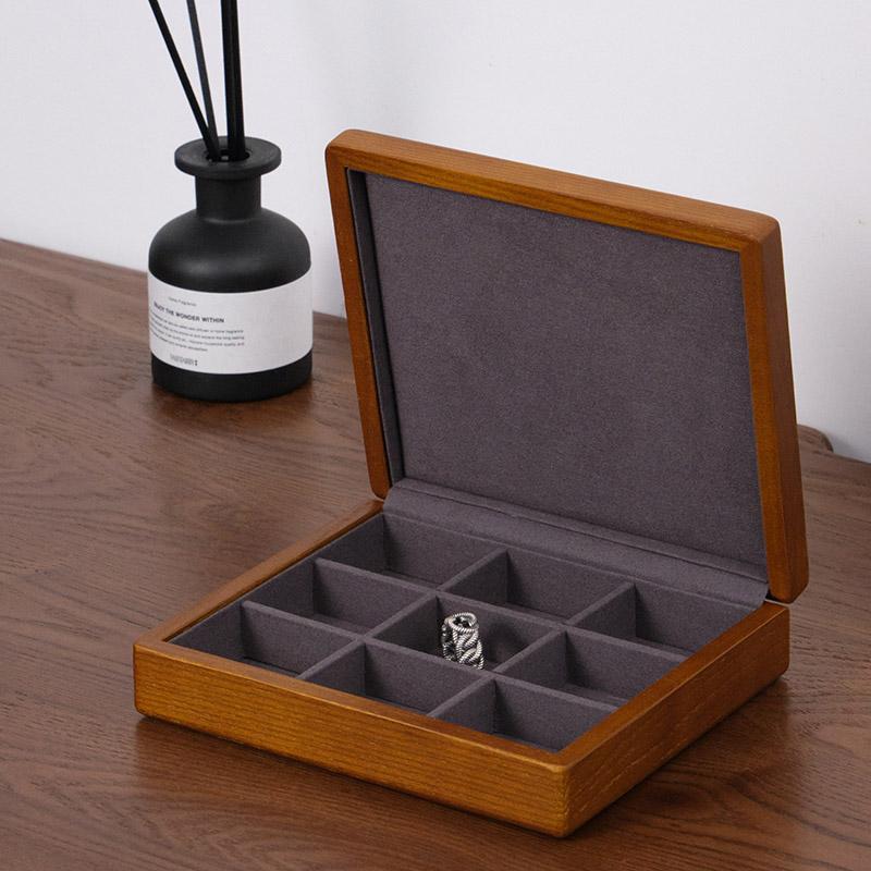 MISHITU Solid Wood Jewelry Storage Box with Cover Organizer for Ring Necklace Bracelet Jewelry Storage Display Organizer Case