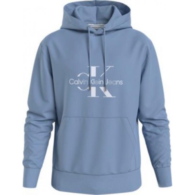 

Calvin Klein Hooded Letter Print Loose Long Sleeve Sweatshirt Men sweatshirt Blue J30J325429-CEZ S