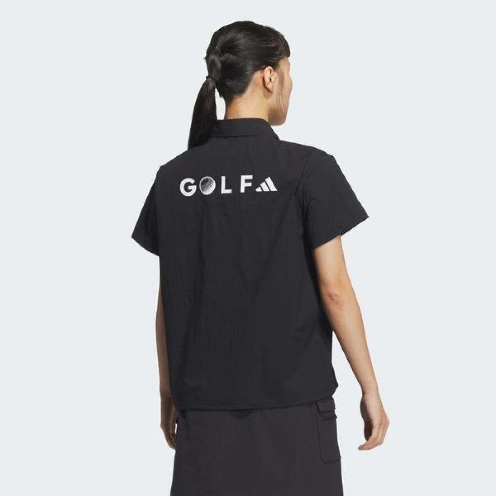 Adidas Golf Woven Short Sleeve Polo Shirt Ik3062