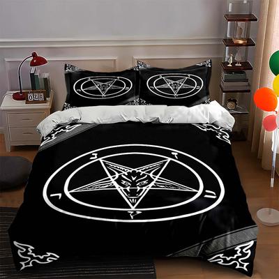 Pentagram Goat Motif. Bedding Duvet Cover Sets Duvet Covers Pillowcases Gifts (1 * Duvet Cover 2 * Pillowcases, Without Duvet Insert)