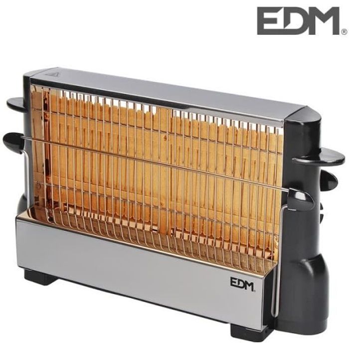 Grille-pain verticale en inox 700w edm